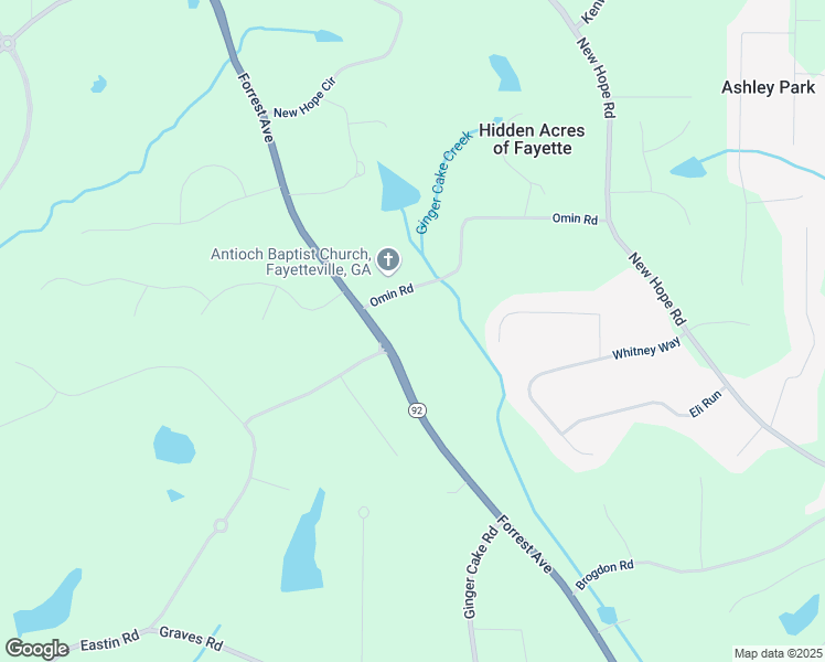 map of restaurants, bars, coffee shops, grocery stores, and more near 1061 Georgia 92 in Fayetteville