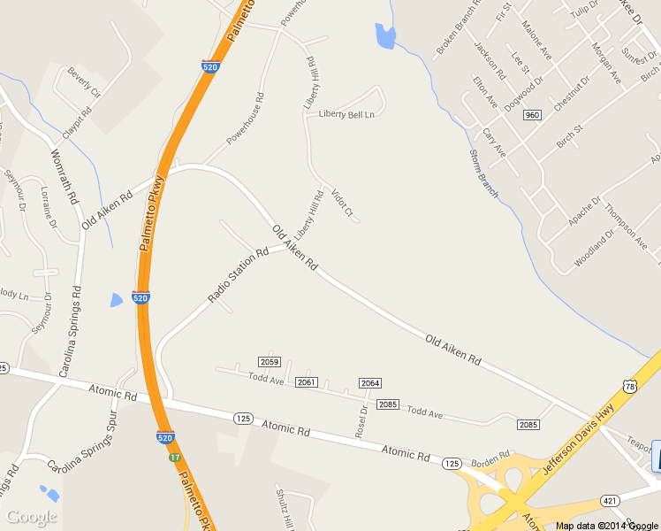 map of restaurants, bars, coffee shops, grocery stores, and more near 923 Old Aiken Rd in North Augusta