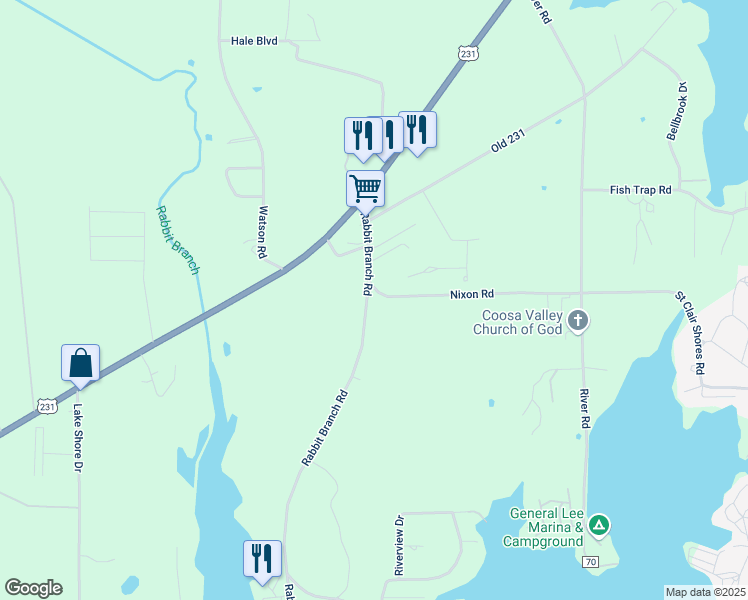 map of restaurants, bars, coffee shops, grocery stores, and more near 30 Nixon Road in St. Clair County