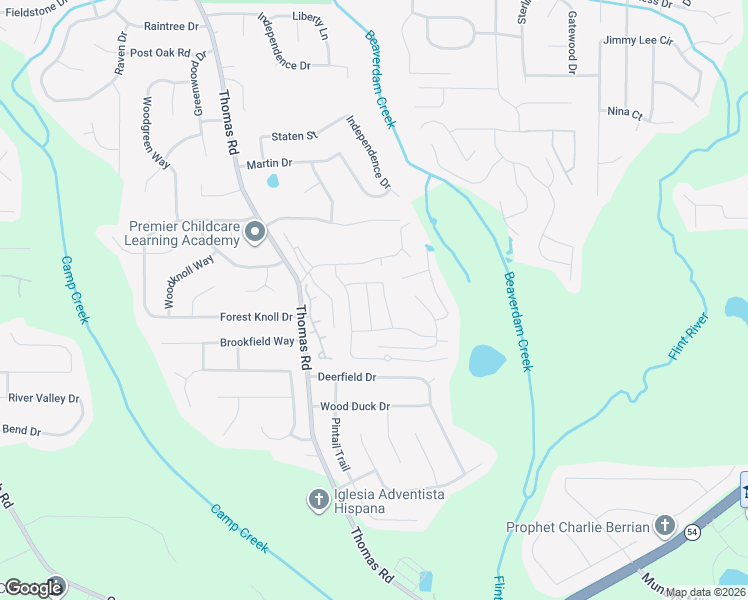 map of restaurants, bars, coffee shops, grocery stores, and more near 9396 Highland Ridge in Jonesboro