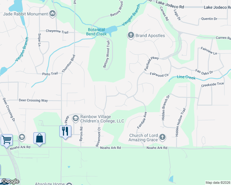 map of restaurants, bars, coffee shops, grocery stores, and more near 2066 Fairmont Run in Jonesboro