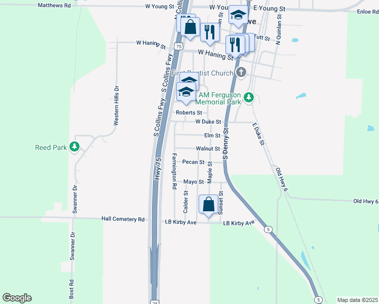 map of restaurants, bars, coffee shops, grocery stores, and more near 700 Ricketts Street in Howe