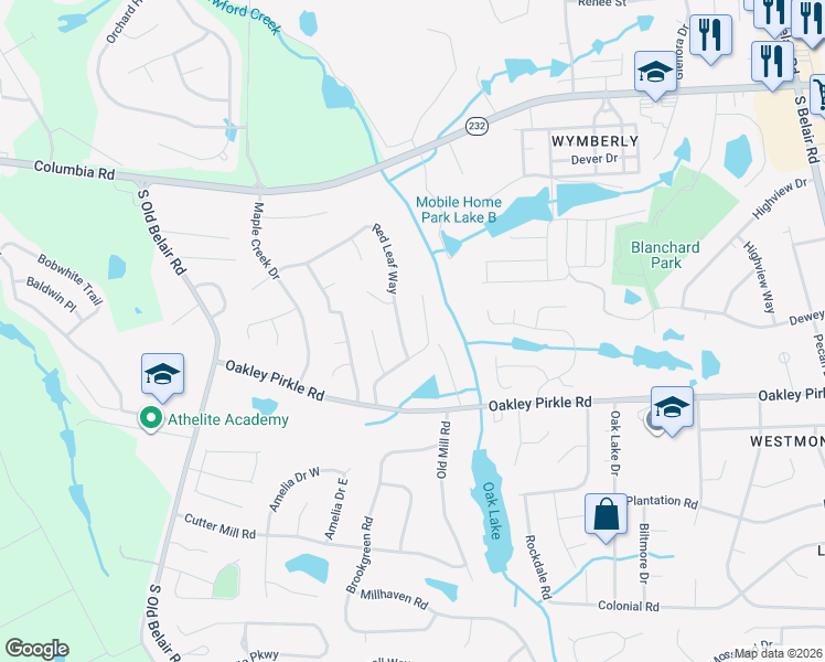 map of restaurants, bars, coffee shops, grocery stores, and more near 4667 Red Leaf Way in Martinez