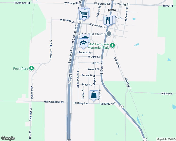 map of restaurants, bars, coffee shops, grocery stores, and more near 700 Ricketts Street in Howe