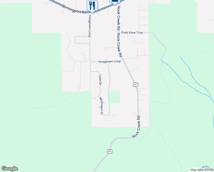 map of restaurants, bars, coffee shops, grocery stores, and more near 289 Higgins Drive in Mulga