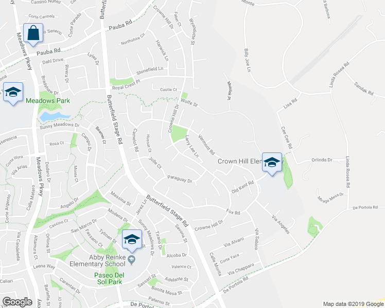 map of restaurants, bars, coffee shops, grocery stores, and more near 42801 Larry Lee Lane in Temecula