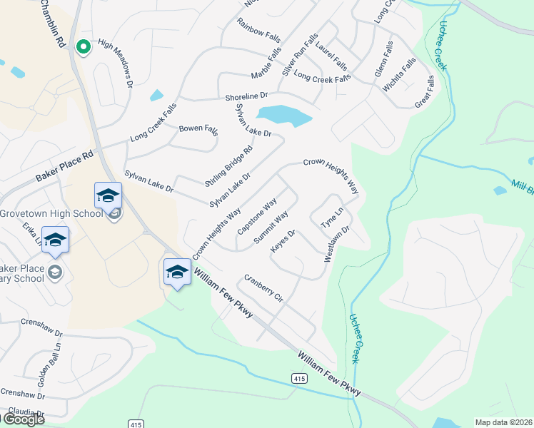 map of restaurants, bars, coffee shops, grocery stores, and more near 519 Capstone Way in Grovetown