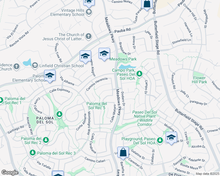 map of restaurants, bars, coffee shops, grocery stores, and more near 32274 Corte Illora in Temecula