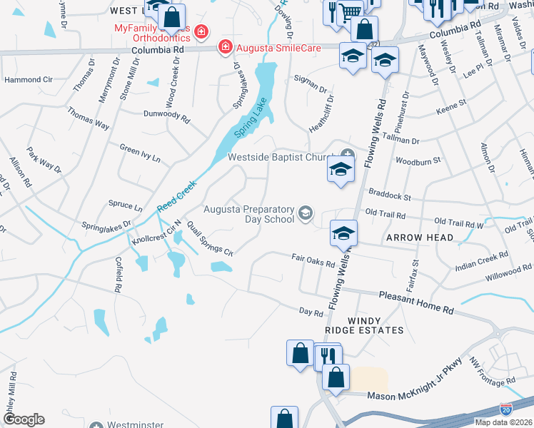 map of restaurants, bars, coffee shops, grocery stores, and more near 4218 Quail Springs Circle in Martinez