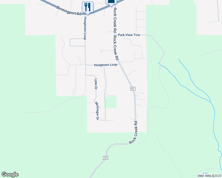 map of restaurants, bars, coffee shops, grocery stores, and more near McGregor Drive in Sylvan Springs