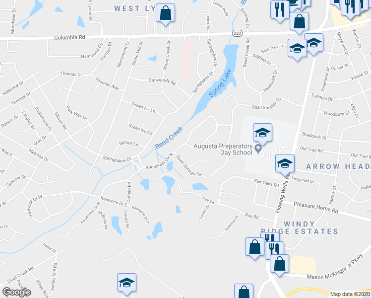map of restaurants, bars, coffee shops, grocery stores, and more near 4226 Knollcrest Circle South in Martinez