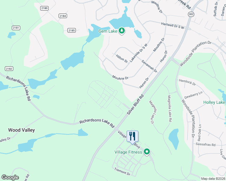 map of restaurants, bars, coffee shops, grocery stores, and more near 317 Pascalis in Aiken