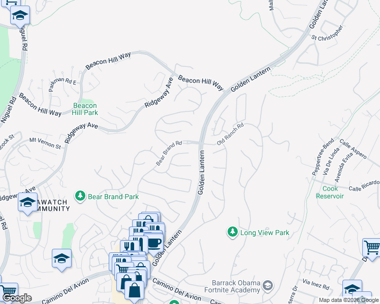 map of restaurants, bars, coffee shops, grocery stores, and more near 35 Emerald Glen in Laguna Niguel