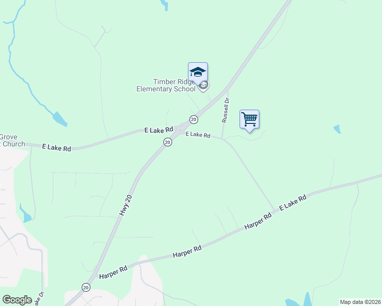 map of restaurants, bars, coffee shops, grocery stores, and more near 1964 East Lake Road in McDonough