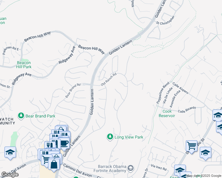 map of restaurants, bars, coffee shops, grocery stores, and more near 9 Searidge in Laguna Niguel