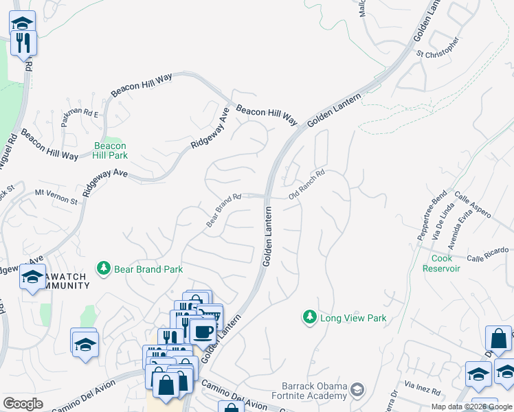 map of restaurants, bars, coffee shops, grocery stores, and more near 35 Emerald Glen in Laguna Niguel