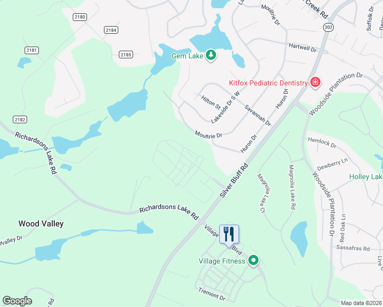 map of restaurants, bars, coffee shops, grocery stores, and more near 317 Pascalis in Aiken