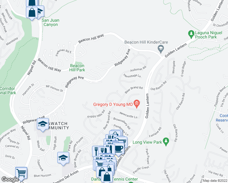 map of restaurants, bars, coffee shops, grocery stores, and more near 3 Moss Landing in Laguna Niguel