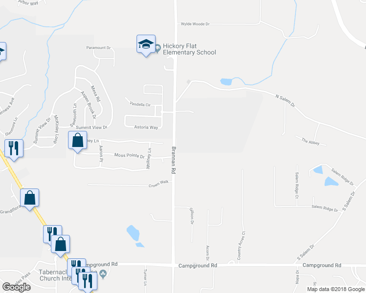 map of restaurants, bars, coffee shops, grocery stores, and more near 618 Brannan Road in McDonough