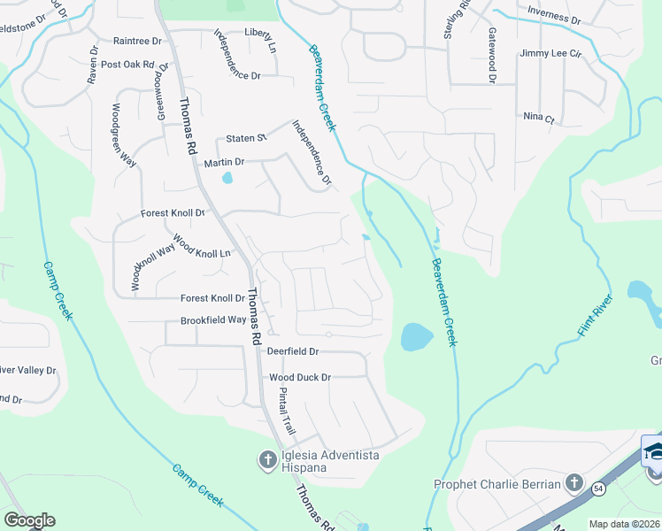 map of restaurants, bars, coffee shops, grocery stores, and more near 265 Willow Springs Drive in Jonesboro
