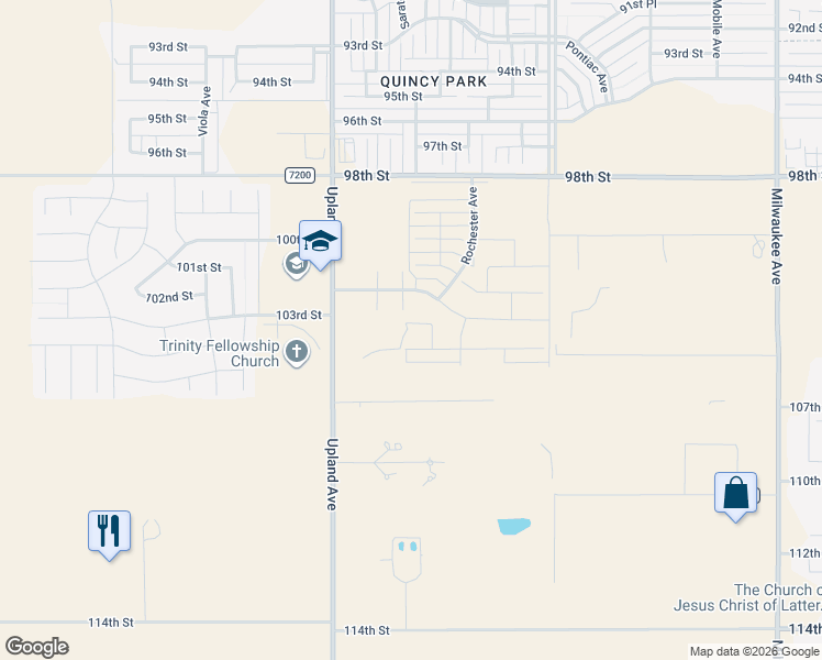 map of restaurants, bars, coffee shops, grocery stores, and more near 3239 62nd Street in Lubbock