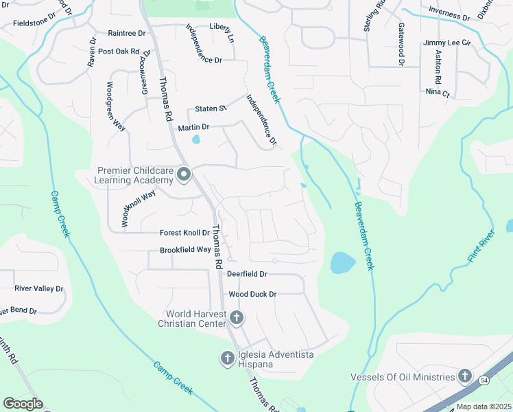 map of restaurants, bars, coffee shops, grocery stores, and more near 305 Willow Springs Drive in Jonesboro