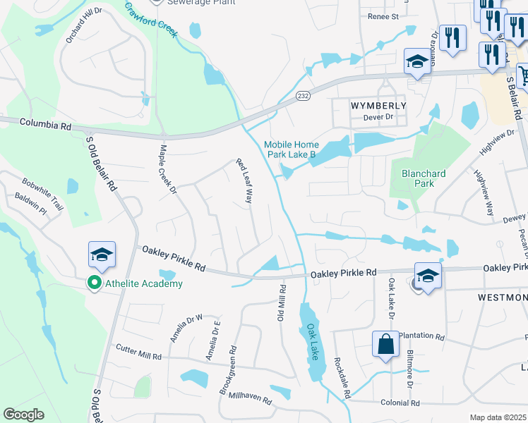 map of restaurants, bars, coffee shops, grocery stores, and more near 133 Crawford Drive in Martinez