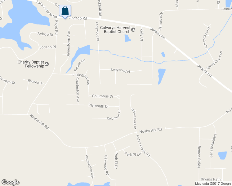 map of restaurants, bars, coffee shops, grocery stores, and more near 1021 Columbus Drive in Jonesboro