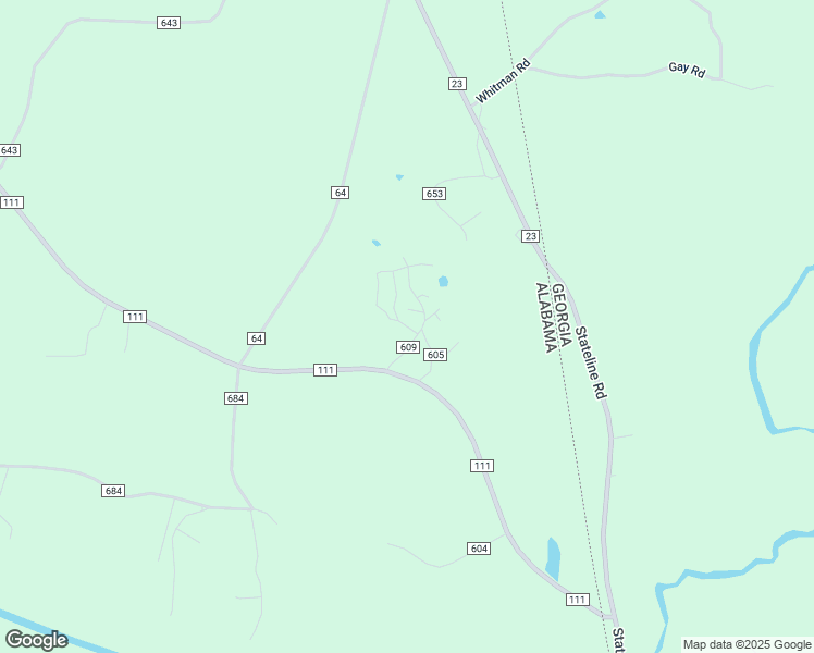 map of restaurants, bars, coffee shops, grocery stores, and more near County Road 609 in Cleburne County
