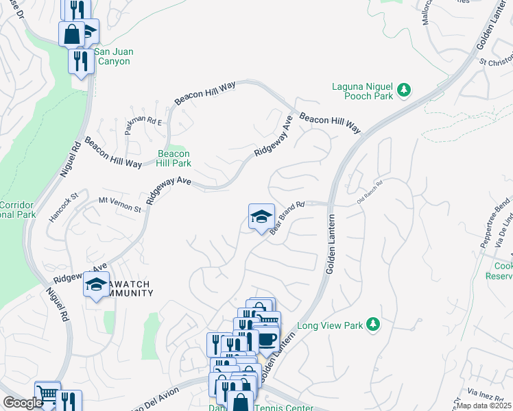 map of restaurants, bars, coffee shops, grocery stores, and more near 1 Moss Landing in Laguna Niguel