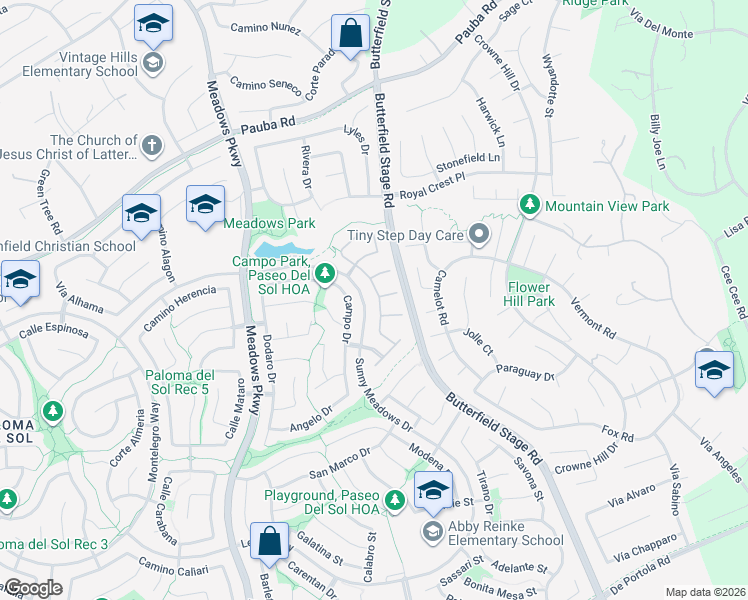 map of restaurants, bars, coffee shops, grocery stores, and more near 42880 Beamer Court in Temecula