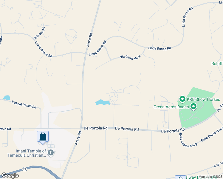 map of restaurants, bars, coffee shops, grocery stores, and more near 42950 Anza Road in Temecula