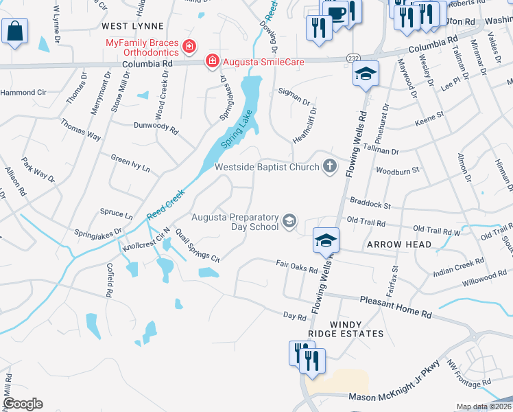 map of restaurants, bars, coffee shops, grocery stores, and more near 4210 Quail Springs Circle in Martinez