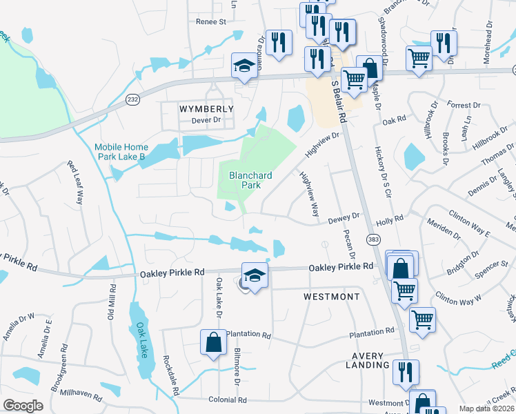 map of restaurants, bars, coffee shops, grocery stores, and more near 143 Highview Drive in Martinez