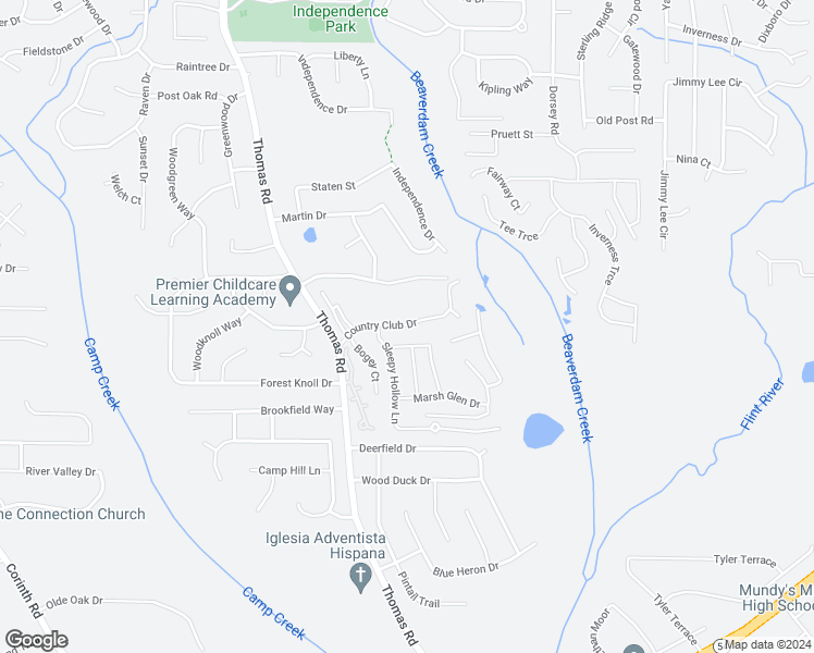 map of restaurants, bars, coffee shops, grocery stores, and more near 296 Country Club Drive in Jonesboro