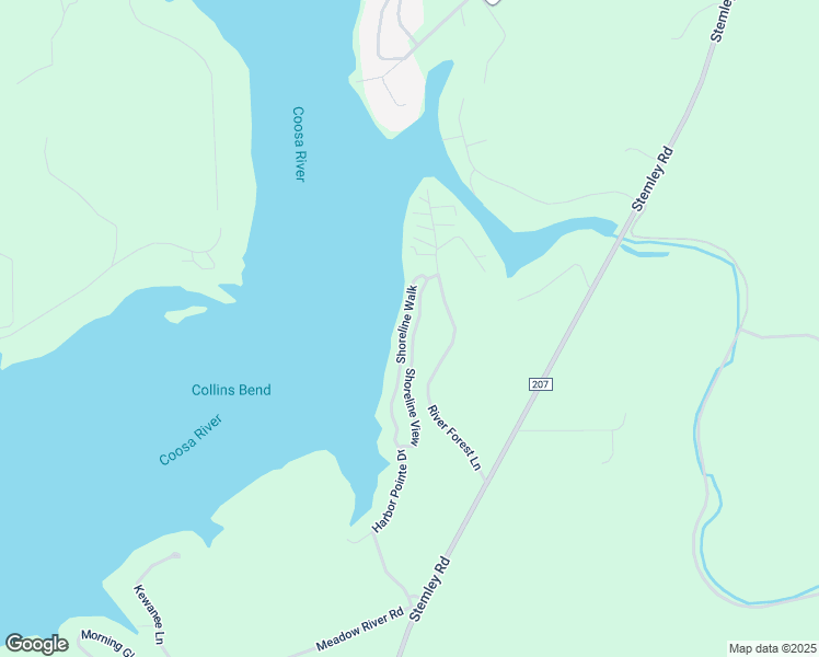 map of restaurants, bars, coffee shops, grocery stores, and more near 132 Shoreline View in Talladega