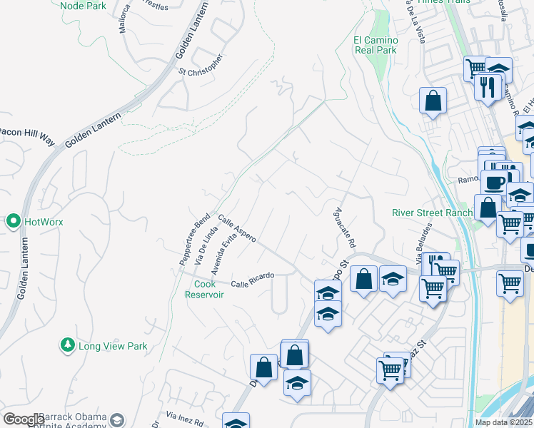 map of restaurants, bars, coffee shops, grocery stores, and more near 31821 Paseo Alto Plano in San Juan Capistrano