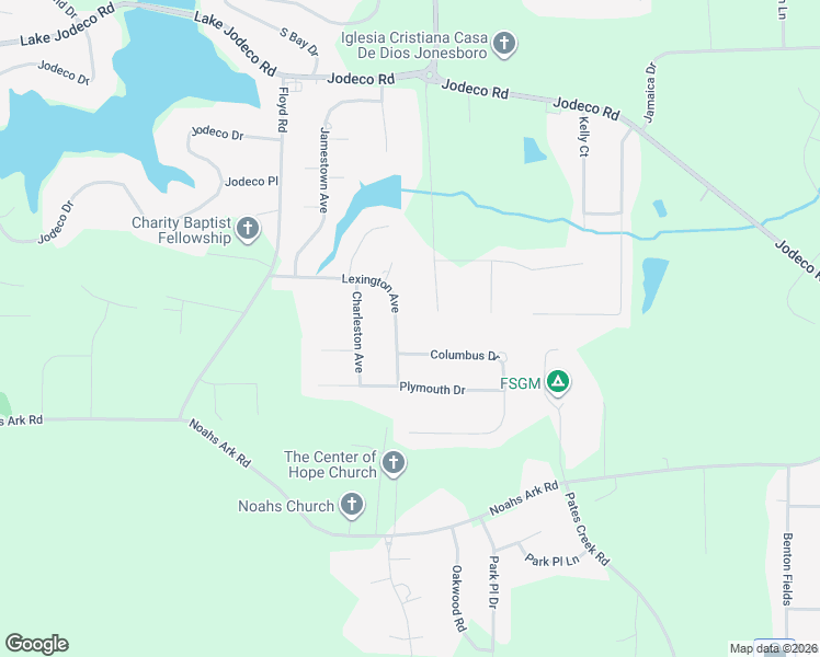 map of restaurants, bars, coffee shops, grocery stores, and more near 730 Lexington Avenue in Jonesboro