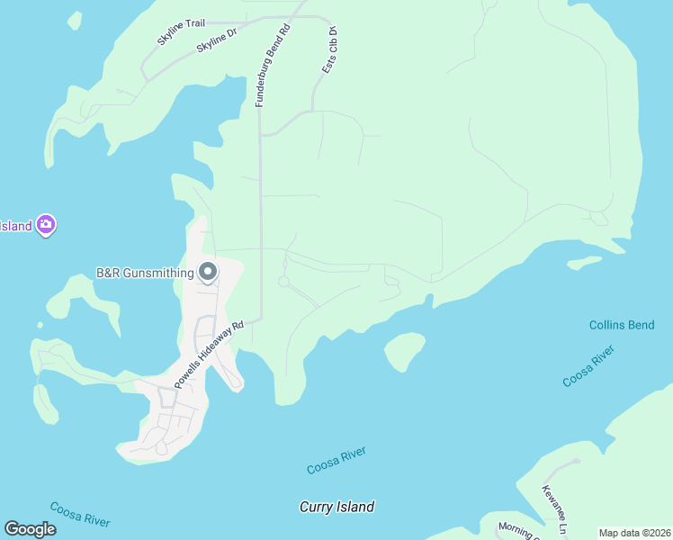map of restaurants, bars, coffee shops, grocery stores, and more near 1172 Ranch Marina Road in Pell City