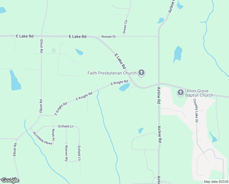 map of restaurants, bars, coffee shops, grocery stores, and more near 184 East Knight Road in McDonough