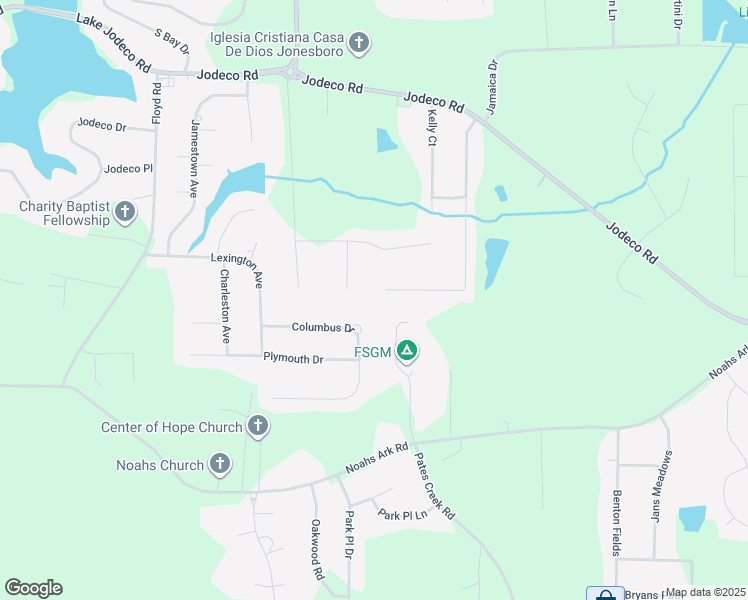 map of restaurants, bars, coffee shops, grocery stores, and more near 3653 Chestnut Lake Court in Jonesboro