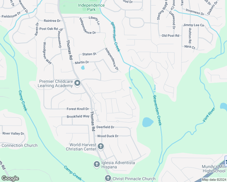 map of restaurants, bars, coffee shops, grocery stores, and more near 289 Country Club Drive in Jonesboro