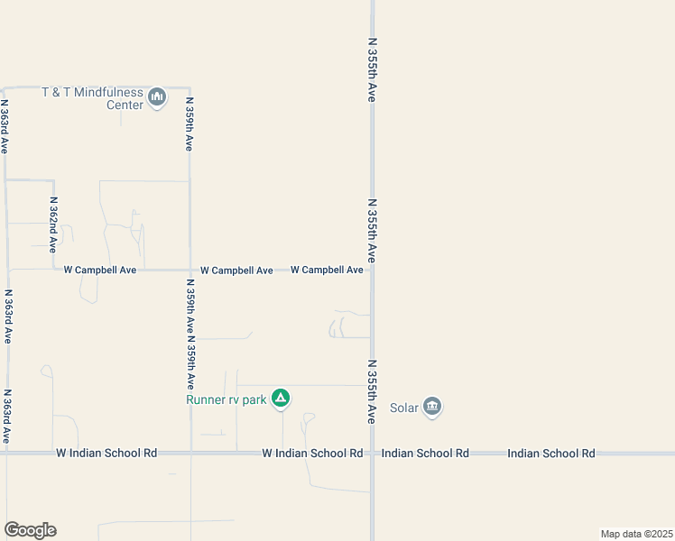 map of restaurants, bars, coffee shops, grocery stores, and more near 35619 West Campbell Avenue in Tonopah