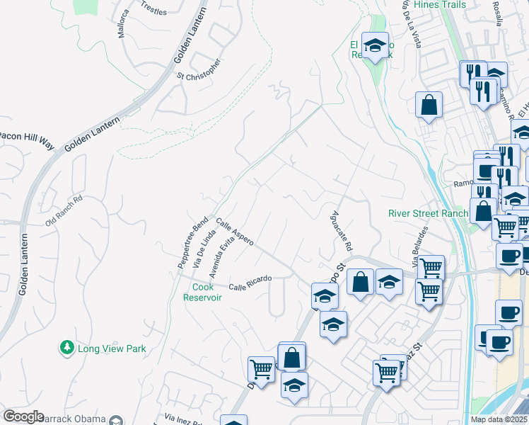 map of restaurants, bars, coffee shops, grocery stores, and more near 31801 Paseo Alto Plano in San Juan Capistrano