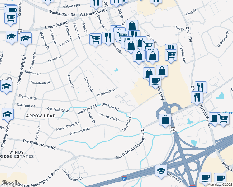 map of restaurants, bars, coffee shops, grocery stores, and more near 3050 Otter Ct in Martinez