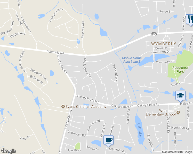 map of restaurants, bars, coffee shops, grocery stores, and more near 125 Silver Maple Rd in Martinez