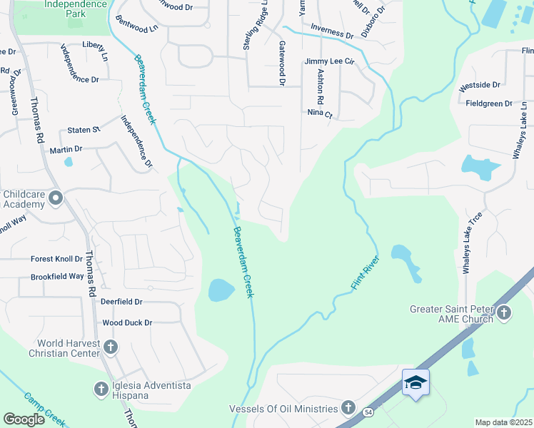 map of restaurants, bars, coffee shops, grocery stores, and more near 39 Inverness Trace in Jonesboro