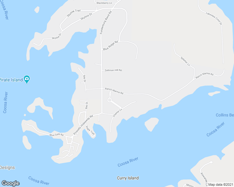 map of restaurants, bars, coffee shops, grocery stores, and more near 1132 Ranch Marina Road in Pell City