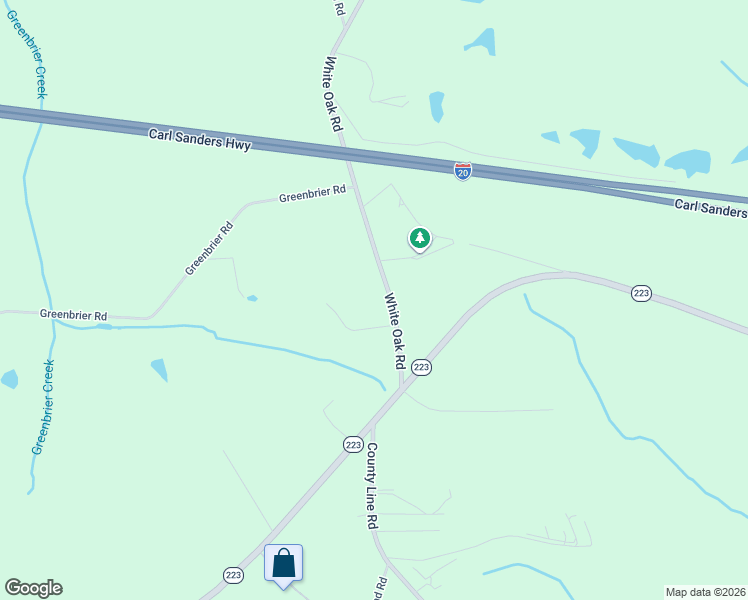 map of restaurants, bars, coffee shops, grocery stores, and more near 169 White Oak Road in Thomson