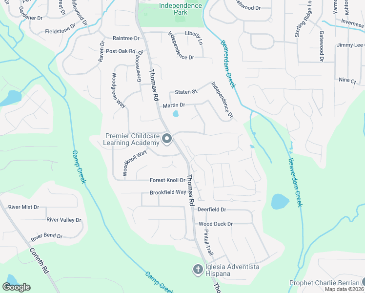 map of restaurants, bars, coffee shops, grocery stores, and more near 9382 Wood Knoll Lane in Jonesboro